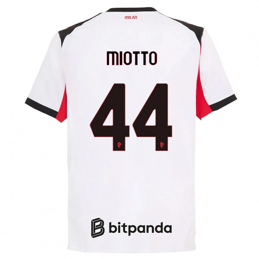 Danxen Damen Giorgia Miotto #44 Weiß Schwarz Auswärtstrikot Trikot 2025/26 T-Shirt Österreich