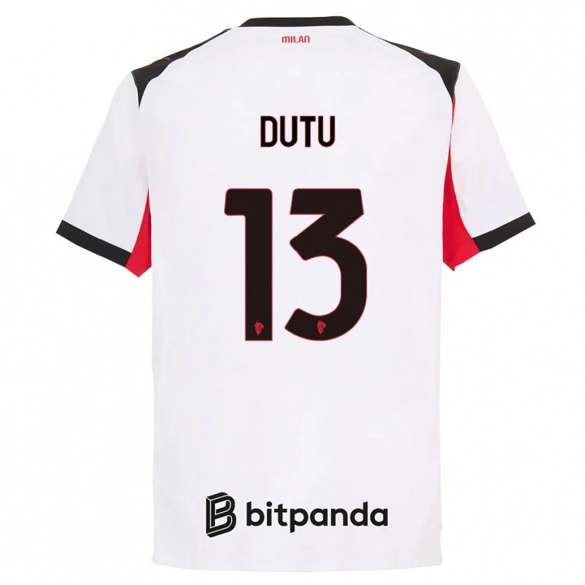 Danxen Damen Matteo Duțu #13 Weiß Schwarz Auswärtstrikot Trikot 2025/26 T-Shirt Österreich
