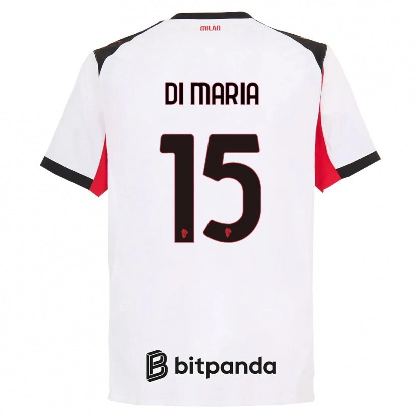 Danxen Damen Alessandro Di Maria #15 Weiß Schwarz Auswärtstrikot Trikot 2025/26 T-Shirt Österreich