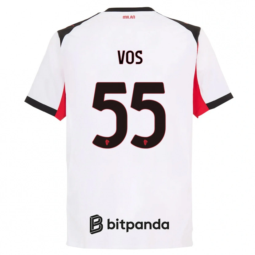 Danxen Damen Silvano Vos #55 Weiß Schwarz Auswärtstrikot Trikot 2025/26 T-Shirt Österreich