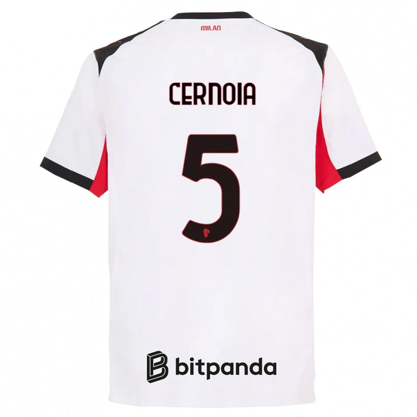 Danxen Damen Valentina Cernoia #5 Weiß Schwarz Auswärtstrikot Trikot 2025/26 T-Shirt Österreich