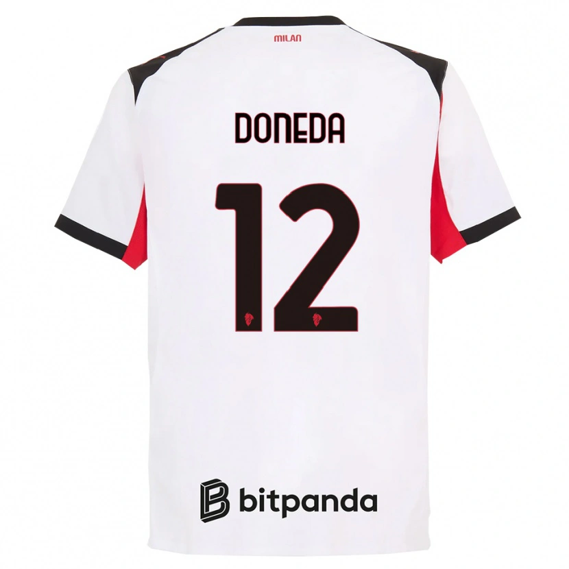 Danxen Damen Paolo Doneda #12 Weiß Schwarz Auswärtstrikot Trikot 2025/26 T-Shirt Österreich