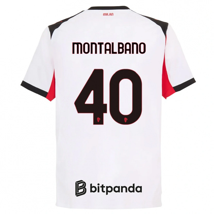 Danxen Damen Nicolo Montalbano #40 Weiß Schwarz Auswärtstrikot Trikot 2025/26 T-Shirt Österreich
