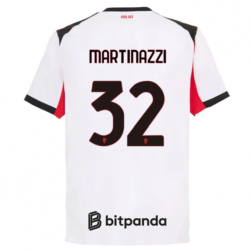 Danxen Damen Luca Martinazzi #32 Weiß Schwarz Auswärtstrikot Trikot 2025/26 T-Shirt Österreich