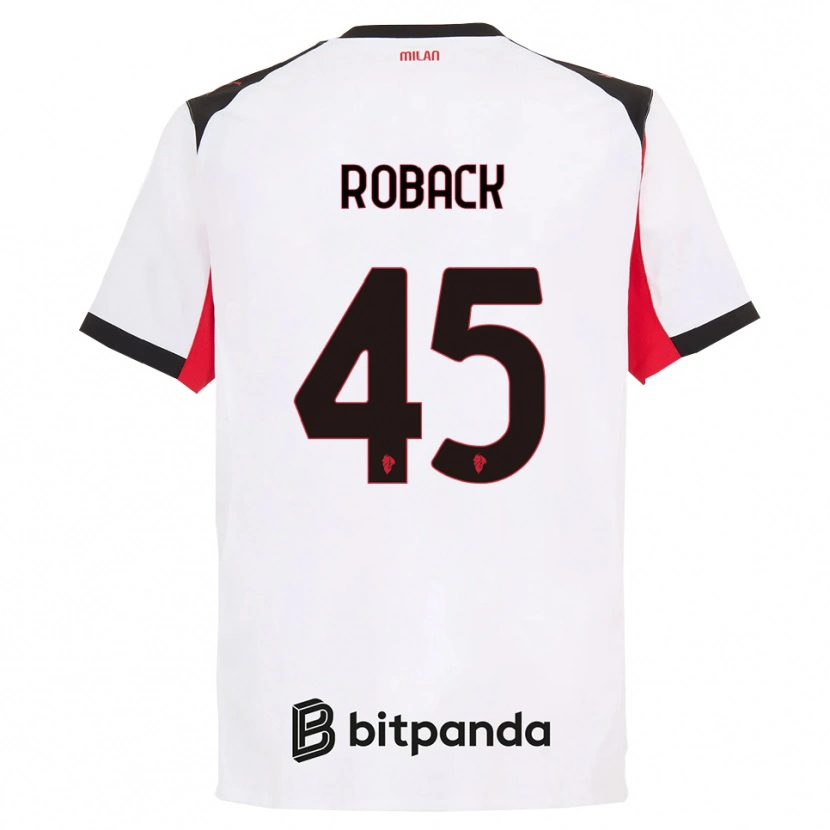 Danxen Damen Emil Roback #45 Weiß Schwarz Auswärtstrikot Trikot 2025/26 T-Shirt Österreich
