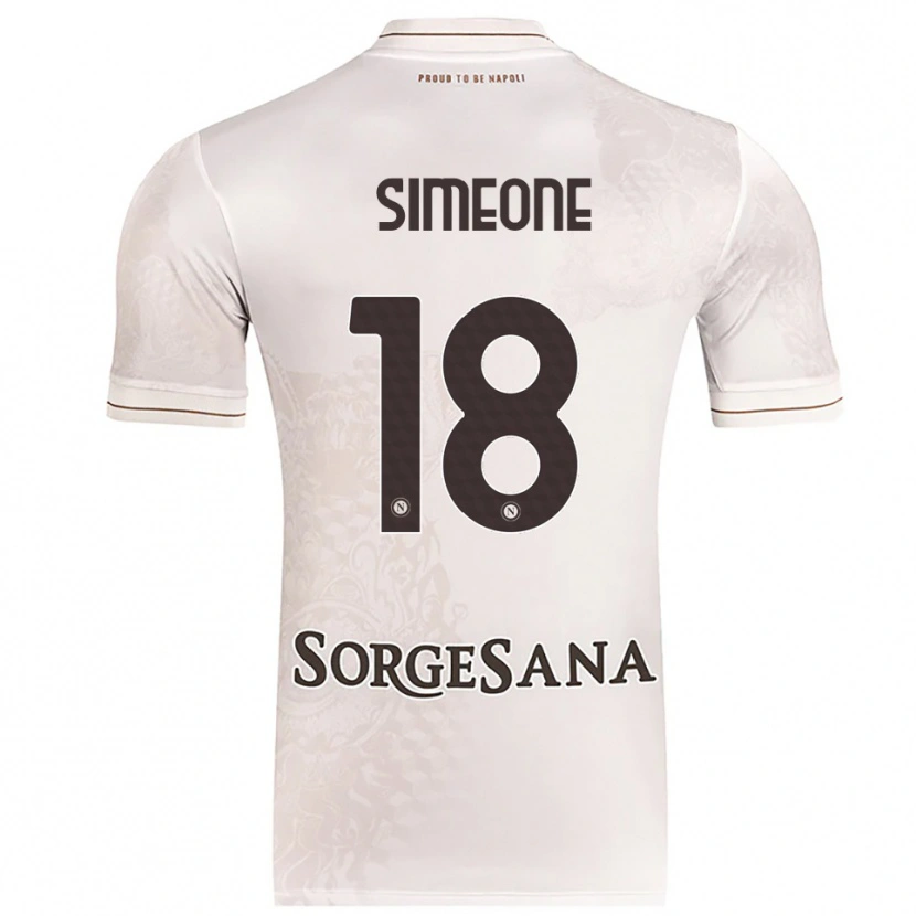 Danxen Damen Giovanni Simeone #18 Champagner Braun Auswärtstrikot Trikot 2025/26 T-Shirt Österreich