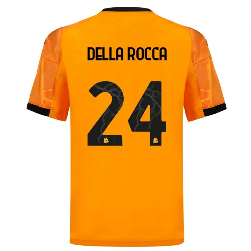 Danxen Damen Mattia Della Rocca #24 Orange Schwarz Auswärtstrikot Trikot 2025/26 T-Shirt Österreich