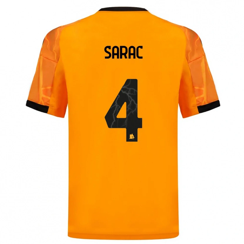 Danxen Damen Pavle Sarac #4 Orange Schwarz Auswärtstrikot Trikot 2025/26 T-Shirt Österreich
