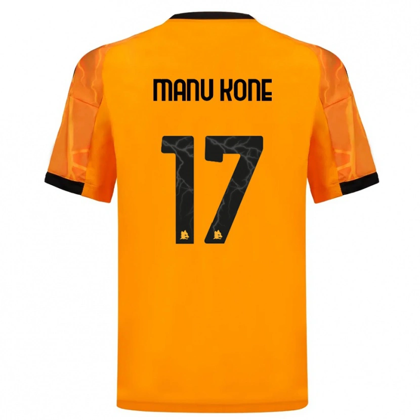 Danxen Damen Manu Koné #17 Orange Schwarz Auswärtstrikot Trikot 2025/26 T-Shirt Österreich