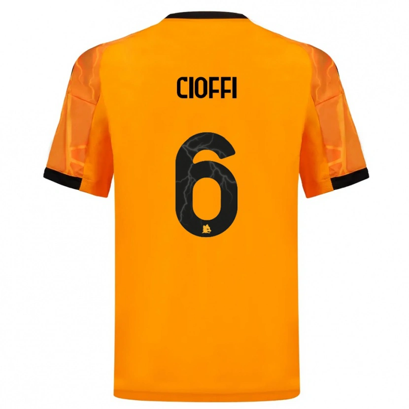 Danxen Damen Cristian Cioffi #6 Orange Schwarz Auswärtstrikot Trikot 2025/26 T-Shirt Österreich