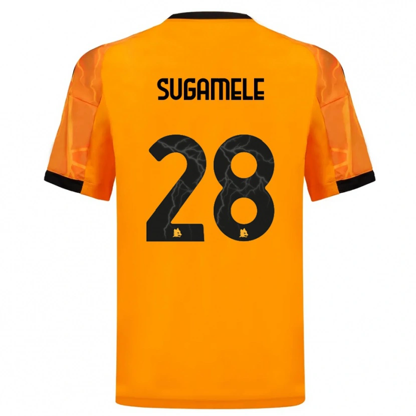 Danxen Damen Alessandro Sugamele #28 Orange Schwarz Auswärtstrikot Trikot 2025/26 T-Shirt Österreich