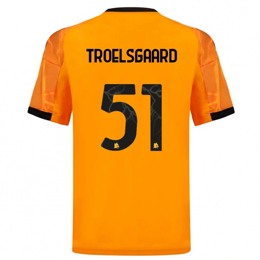 Danxen Damen Sanne Troelsgaard Nielsen #51 Orange Schwarz Auswärtstrikot Trikot 2025/26 T-Shirt Österreich