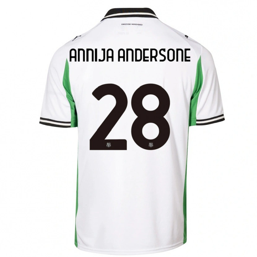 Danxen Damen Gabriela Annija Andersone #28 Weiß Grün Schwarz Auswärtstrikot Trikot 2025/26 T-Shirt Österreich
