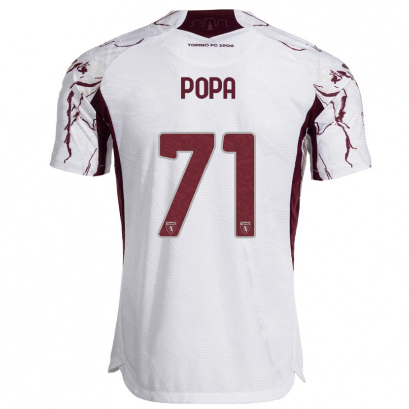 Danxen Damen Mihai Popa #71 Weiß Burgunderrot Auswärtstrikot Trikot 2025/26 T-Shirt Österreich