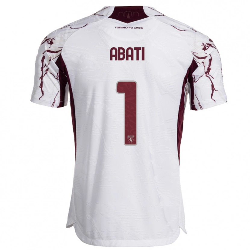 Danxen Damen Lorenzo Abati #1 Weiß Burgunderrot Auswärtstrikot Trikot 2025/26 T-Shirt Österreich
