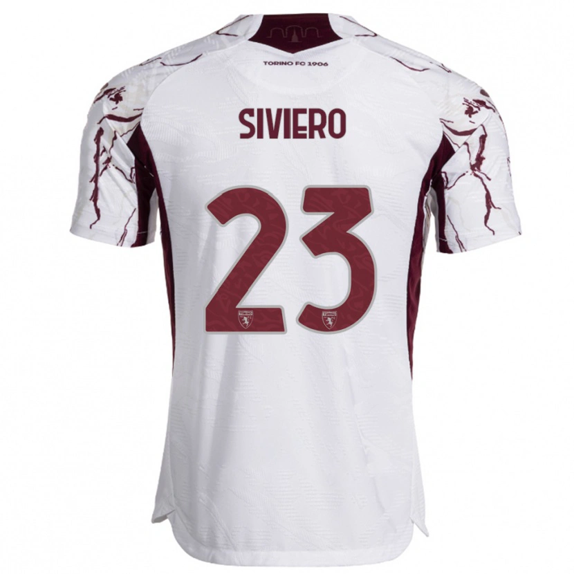 Danxen Damen Lapo Siviero #23 Weiß Burgunderrot Auswärtstrikot Trikot 2025/26 T-Shirt Österreich