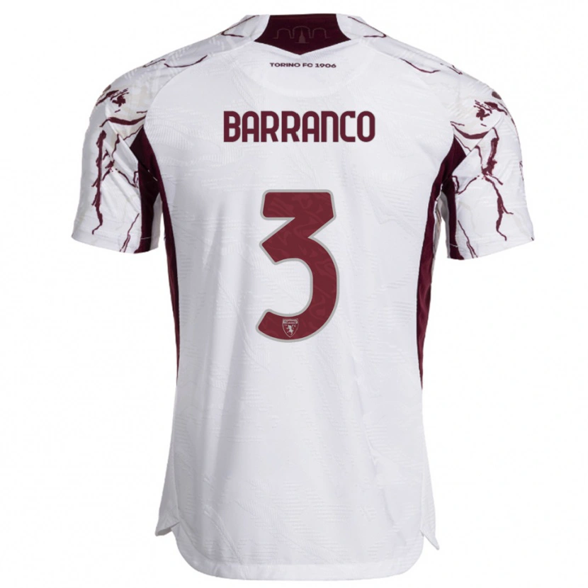 Danxen Damen Gioacchino Barranco #3 Weiß Burgunderrot Auswärtstrikot Trikot 2025/26 T-Shirt Österreich
