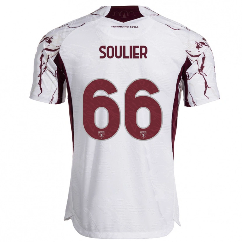 Danxen Damen Evan Soulier #66 Weiß Burgunderrot Auswärtstrikot Trikot 2025/26 T-Shirt Österreich