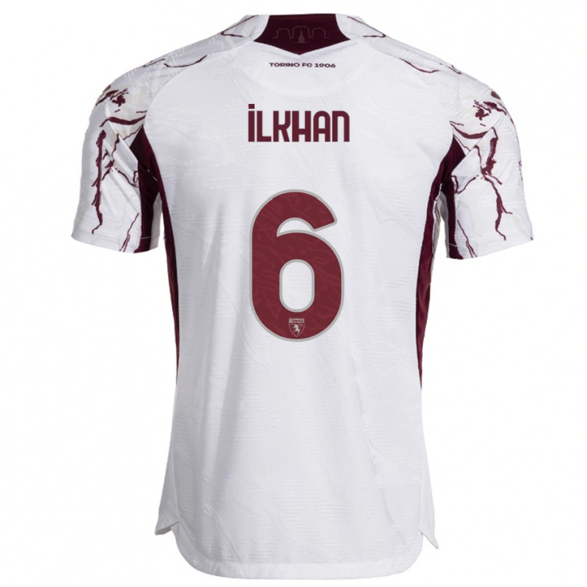 Danxen Damen Emirhan İlkhan #6 Weiß Burgunderrot Auswärtstrikot Trikot 2025/26 T-Shirt Österreich