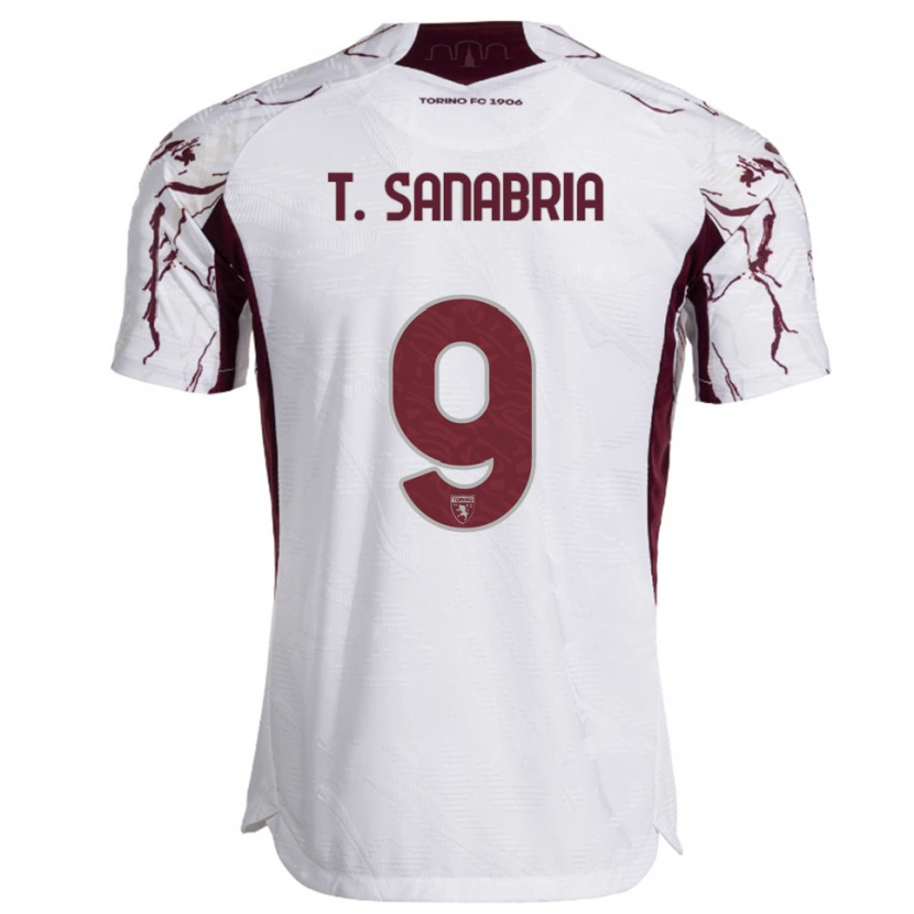 Danxen Damen Antonio Sanabria #9 Weiß Burgunderrot Auswärtstrikot Trikot 2025/26 T-Shirt Österreich