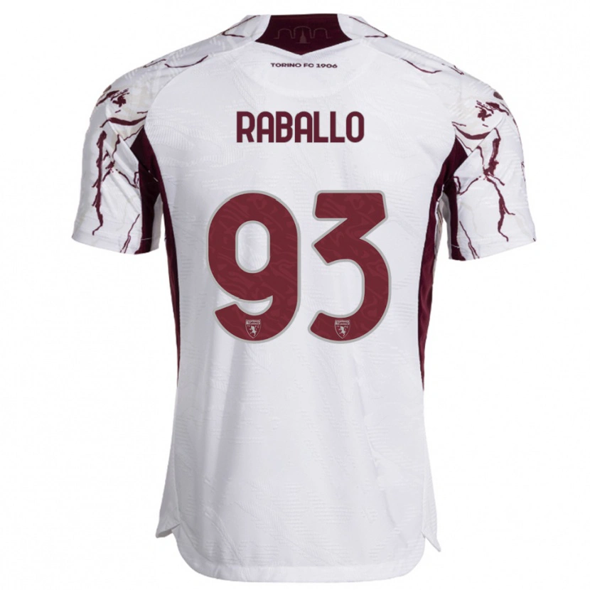 Danxen Damen Alessio Raballo #93 Weiß Burgunderrot Auswärtstrikot Trikot 2025/26 T-Shirt Österreich