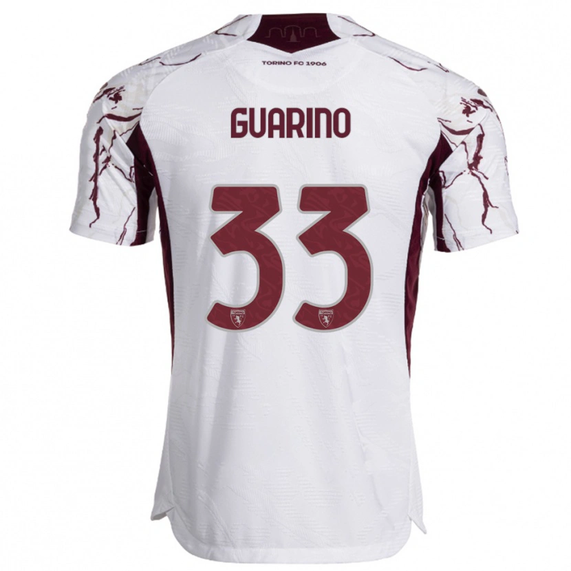Danxen Damen Rita Guarino #33 Weiß Burgunderrot Auswärtstrikot Trikot 2025/26 T-Shirt Österreich