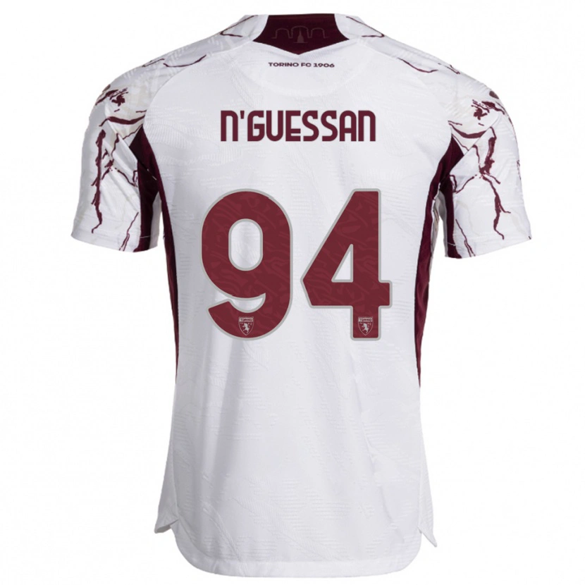 Danxen Damen Ange Caumenan N'guessan #94 Weiß Burgunderrot Auswärtstrikot Trikot 2025/26 T-Shirt Österreich