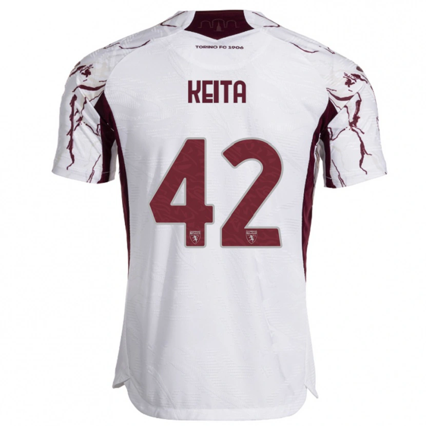 Danxen Damen Karamoko Keita #42 Weiß Burgunderrot Auswärtstrikot Trikot 2025/26 T-Shirt Österreich