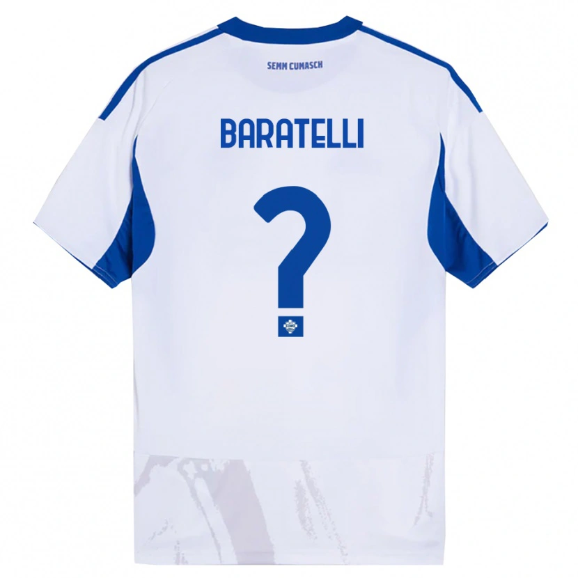 Danxen Damen Mattia Baratelli #0 Weiß Blau Auswärtstrikot Trikot 2025/26 T-Shirt Österreich
