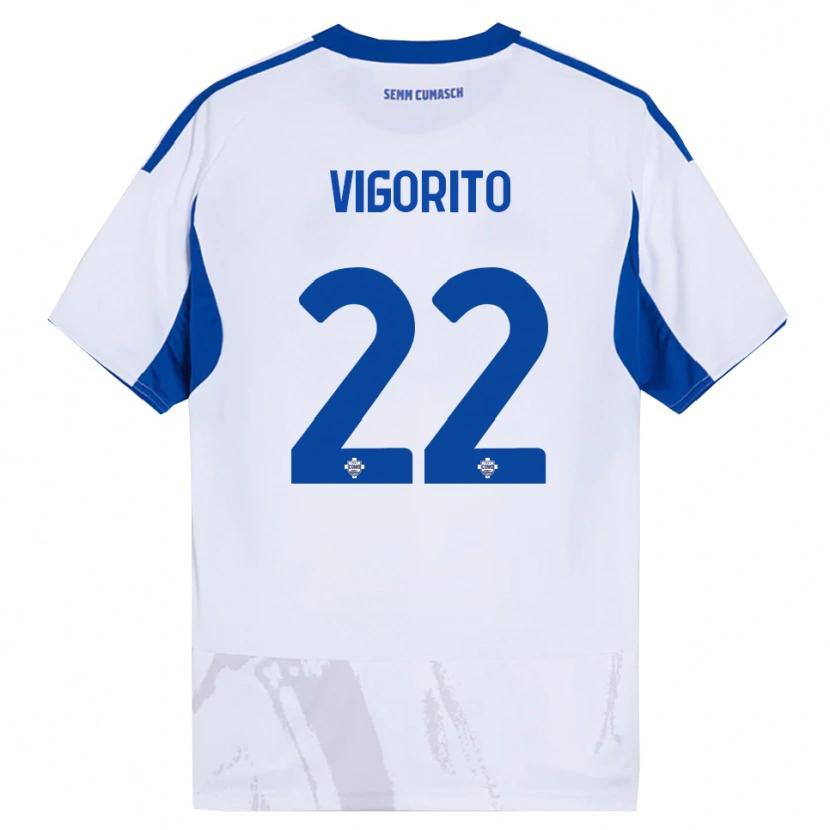 Danxen Damen Mauro Vigorito #22 Weiß Blau Auswärtstrikot Trikot 2025/26 T-Shirt Österreich