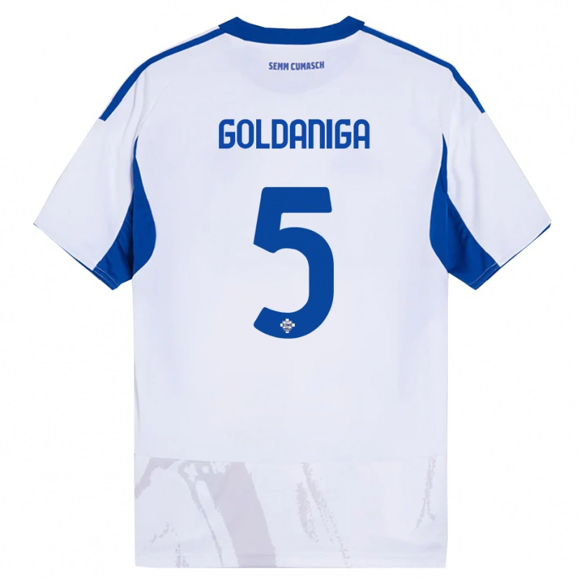 Danxen Damen Edoardo Goldaniga #5 Weiß Blau Auswärtstrikot Trikot 2025/26 T-Shirt Österreich