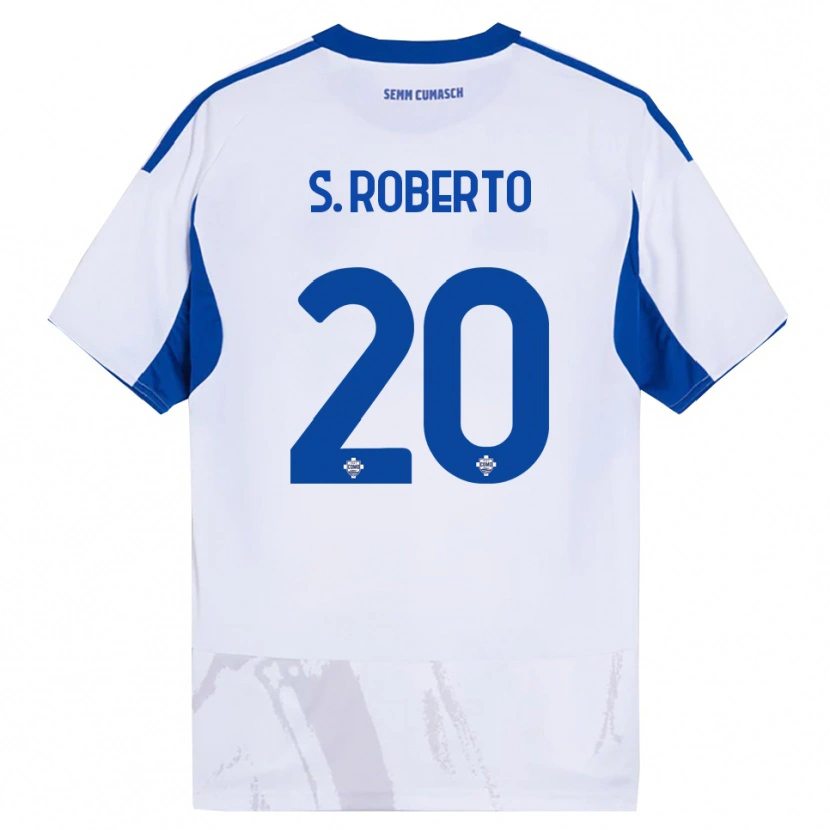 Danxen Damen Sergi Roberto #20 Weiß Blau Auswärtstrikot Trikot 2025/26 T-Shirt Österreich