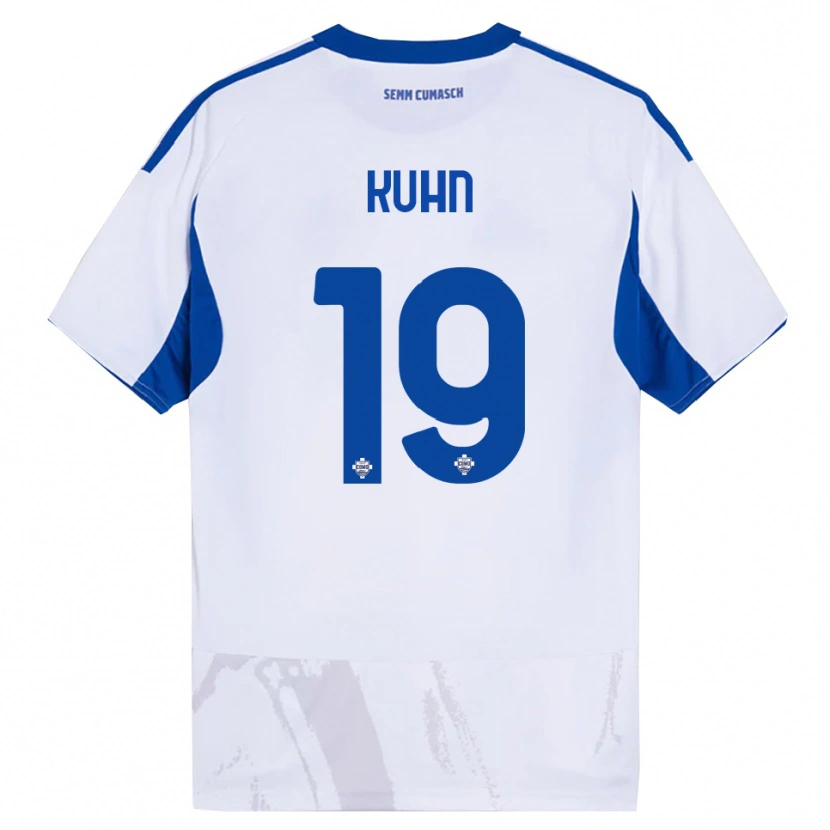 Danxen Damen Nicolas Kühn #19 Weiß Blau Auswärtstrikot Trikot 2025/26 T-Shirt Österreich
