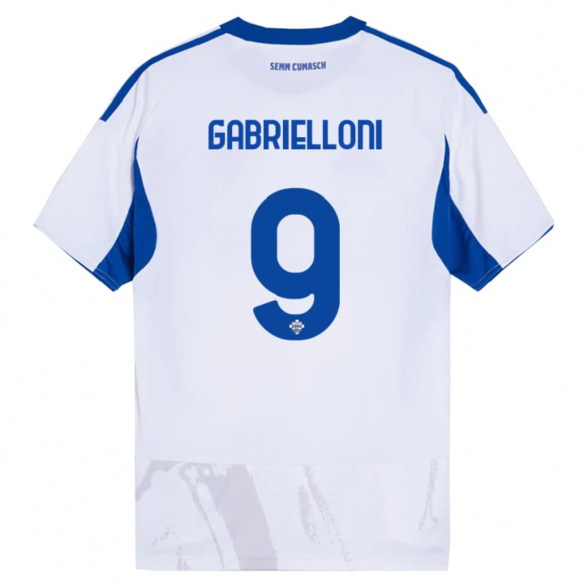 Danxen Damen Alessandro Gabrielloni #9 Weiß Blau Auswärtstrikot Trikot 2025/26 T-Shirt Österreich