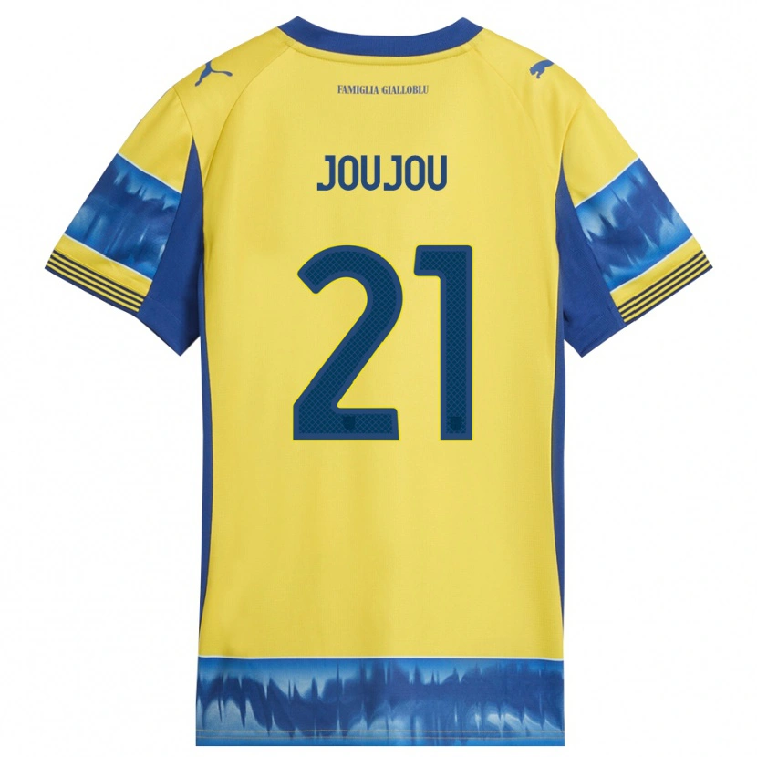Danxen Damen Antoine Joujou #21 Gelb Blau Auswärtstrikot Trikot 2025/26 T-Shirt Österreich