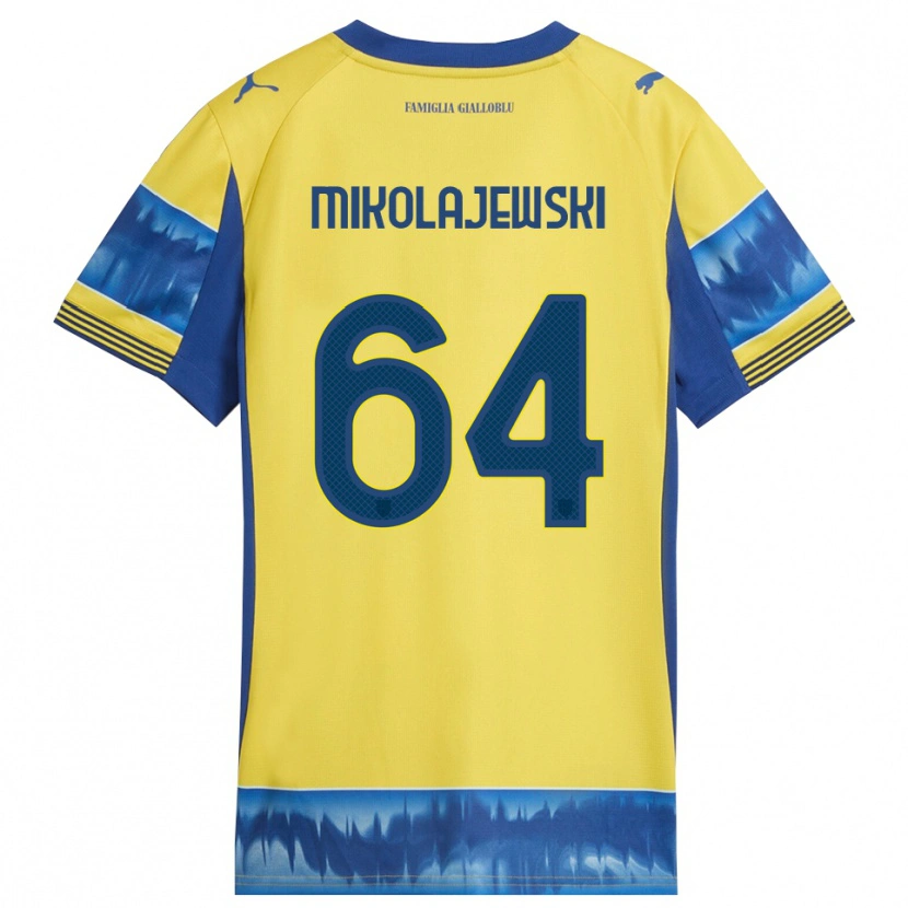 Danxen Damen Daniel Mikolajewski #64 Gelb Blau Auswärtstrikot Trikot 2025/26 T-Shirt Österreich