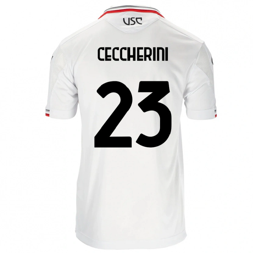 Danxen Damen Federico Ceccherini #23 Weiß Rot Auswärtstrikot Trikot 2025/26 T-Shirt Österreich