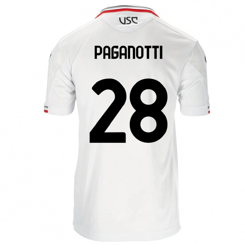 Danxen Damen Michele Paganotti #28 Weiß Rot Auswärtstrikot Trikot 2025/26 T-Shirt Österreich