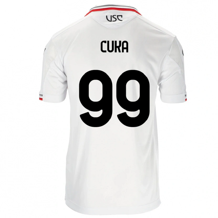Danxen Damen Samuel Cuka #99 Weiß Rot Auswärtstrikot Trikot 2025/26 T-Shirt Österreich