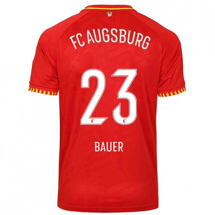 Danxen Damen Maximilian Bauer #23 Rot Gelb Auswärtstrikot Trikot 2025/26 T-Shirt Österreich