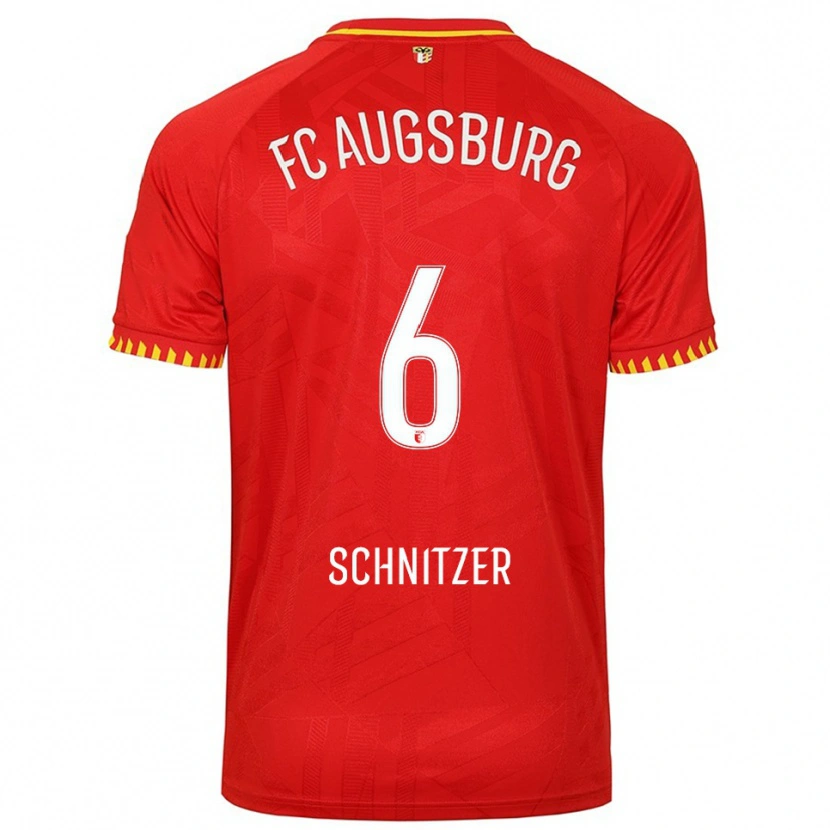 Danxen Damen Tim Schnitzer #6 Rot Gelb Auswärtstrikot Trikot 2025/26 T-Shirt Österreich