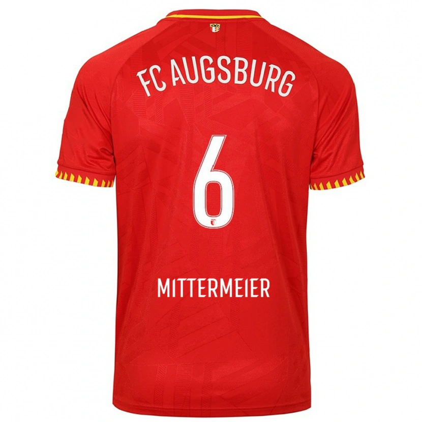 Danxen Damen Stefanie Mittermeier #6 Rot Gelb Auswärtstrikot Trikot 2025/26 T-Shirt Österreich
