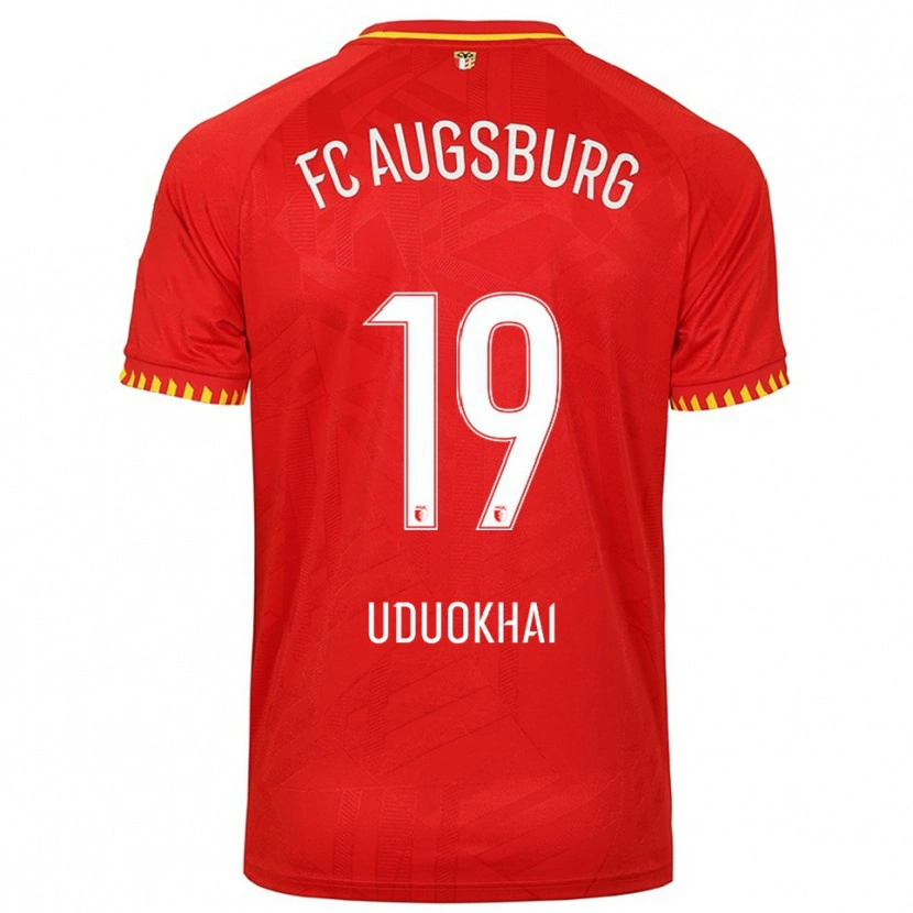 Danxen Damen Felix Uduokhai #19 Rot Gelb Auswärtstrikot Trikot 2025/26 T-Shirt Österreich