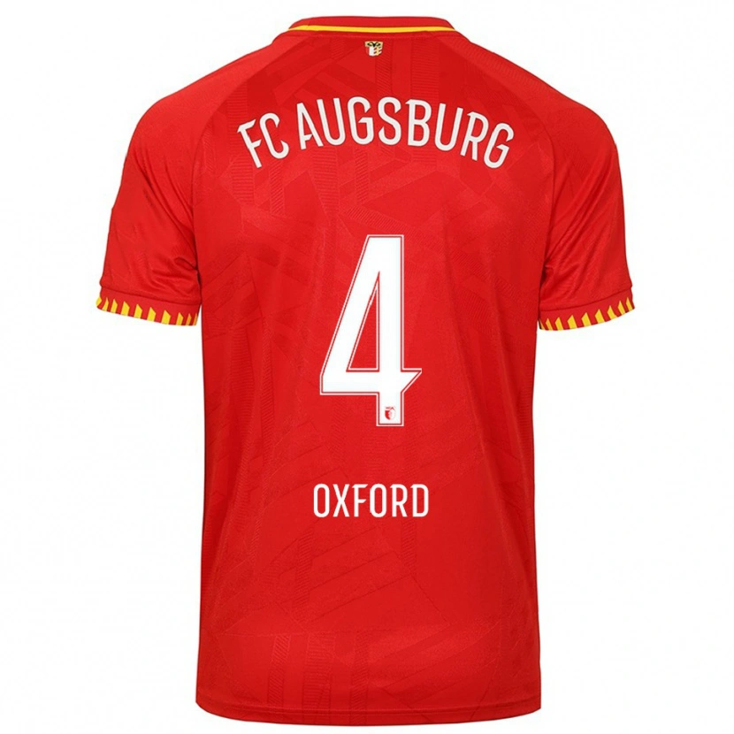 Danxen Damen Reece Oxford #4 Rot Gelb Auswärtstrikot Trikot 2025/26 T-Shirt Österreich