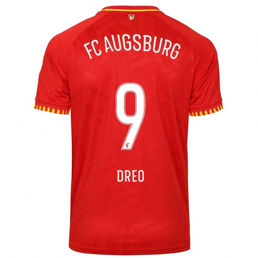 Danxen Damen David Dreo #9 Rot Gelb Auswärtstrikot Trikot 2025/26 T-Shirt Österreich