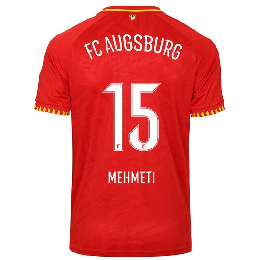 Danxen Damen Bleona Mehmeti #15 Rot Gelb Auswärtstrikot Trikot 2025/26 T-Shirt Österreich