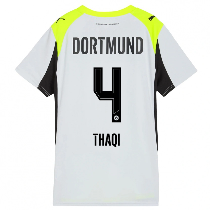 Danxen Damen Albin Thaqi #4 Fluoreszierendes Gelb Auswärtstrikot Trikot 2025/26 T-Shirt Österreich