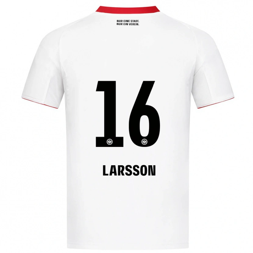 Danxen Damen Hugo Larsson #16 Weiß Rot Auswärtstrikot Trikot 2025/26 T-Shirt Österreich