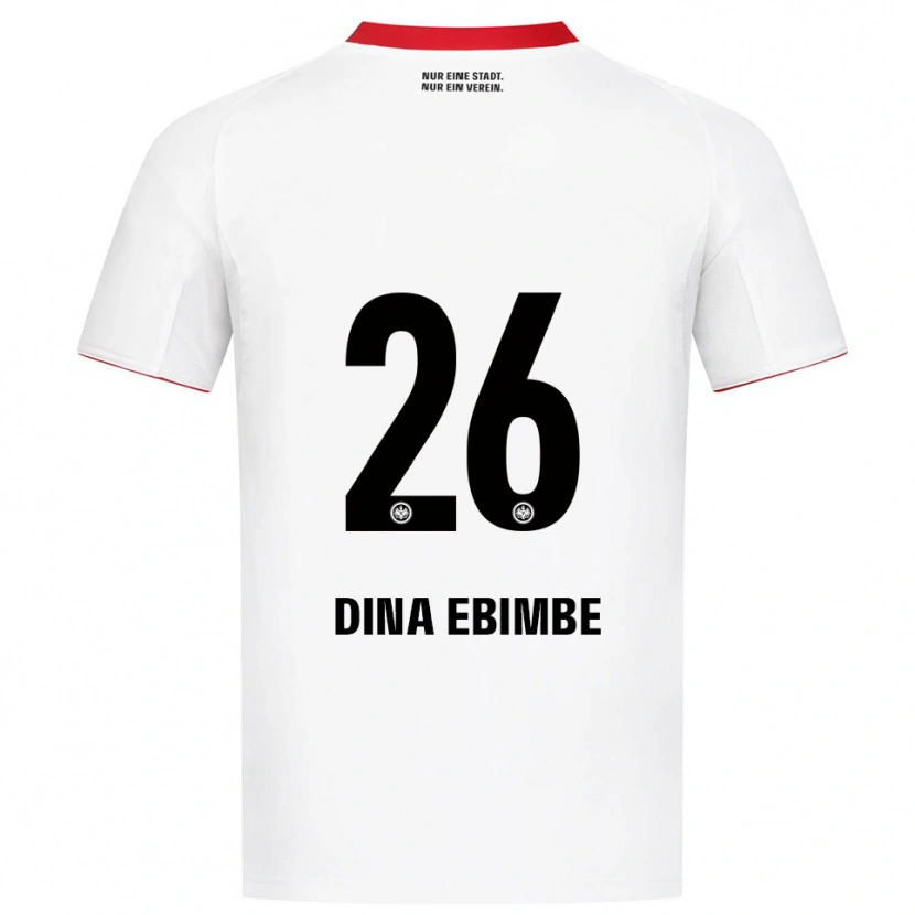 Danxen Damen Junior Dina Ebimbe #26 Weiß Rot Auswärtstrikot Trikot 2025/26 T-Shirt Österreich
