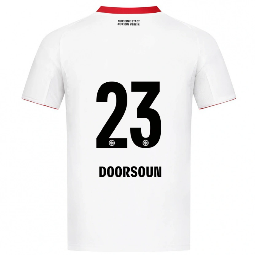 Danxen Damen Sara Doorsoun #23 Weiß Rot Auswärtstrikot Trikot 2025/26 T-Shirt Österreich